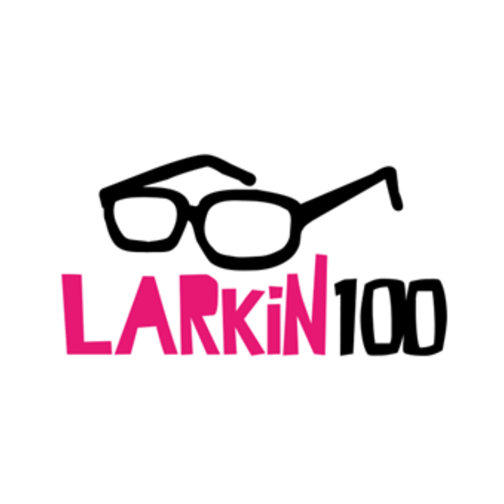 Larkin 100 Logo White Border 1X1