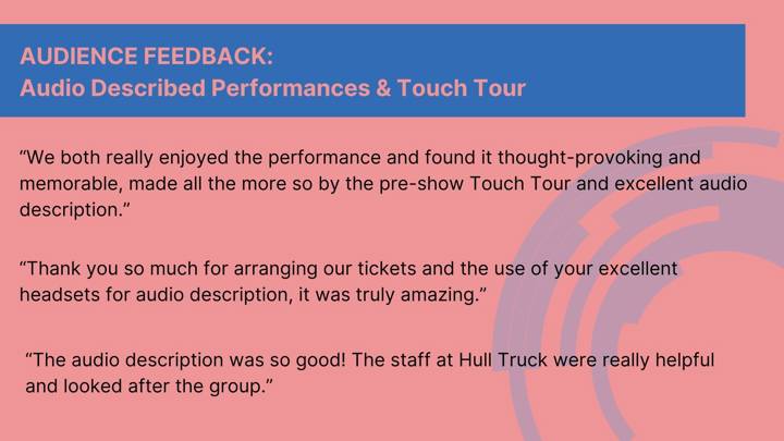 Audio Described Feedback