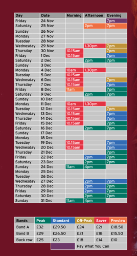 Dates & Prices